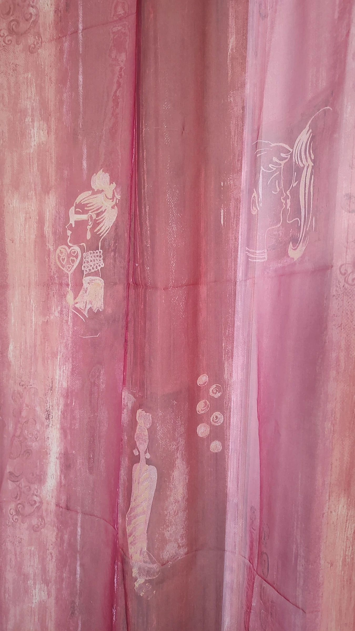 Gordijnpaar voile 140 x 240 cm - Bordeauxrood – photo 4